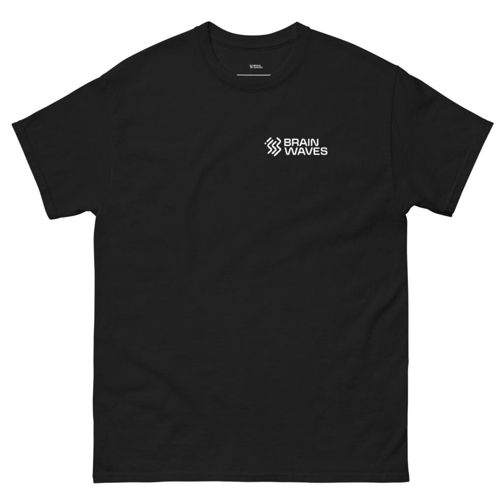 Brain Waves White Logo Tee