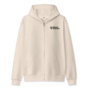 Brain Waves black logo Zip Hoodie