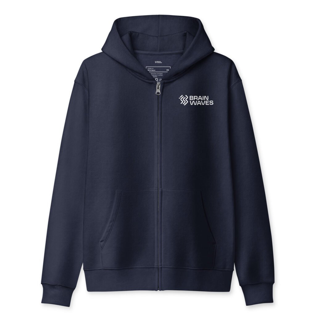Brain Waves Signal Zip Hoodie