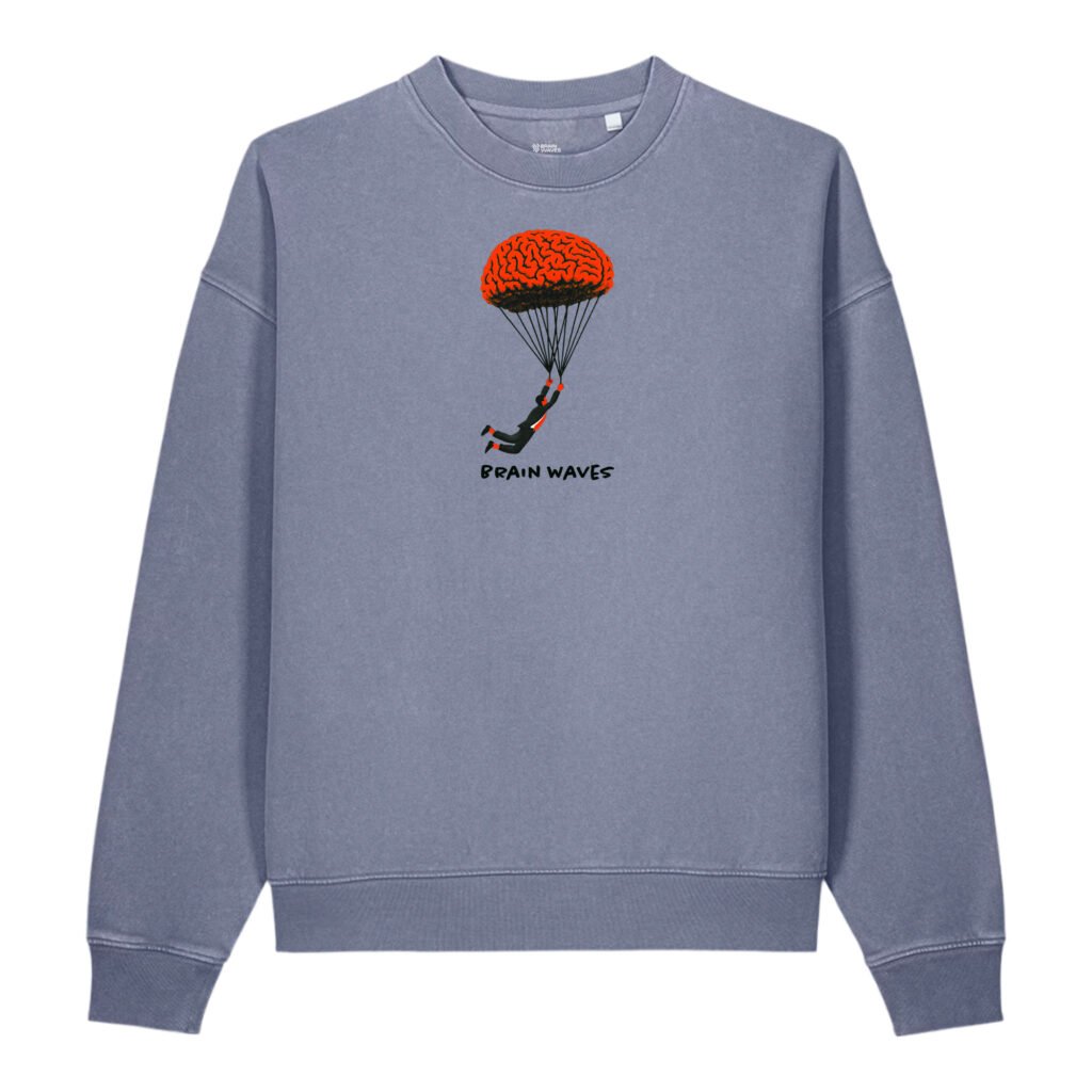 Brain Waves Parachute Vintage Crewneck